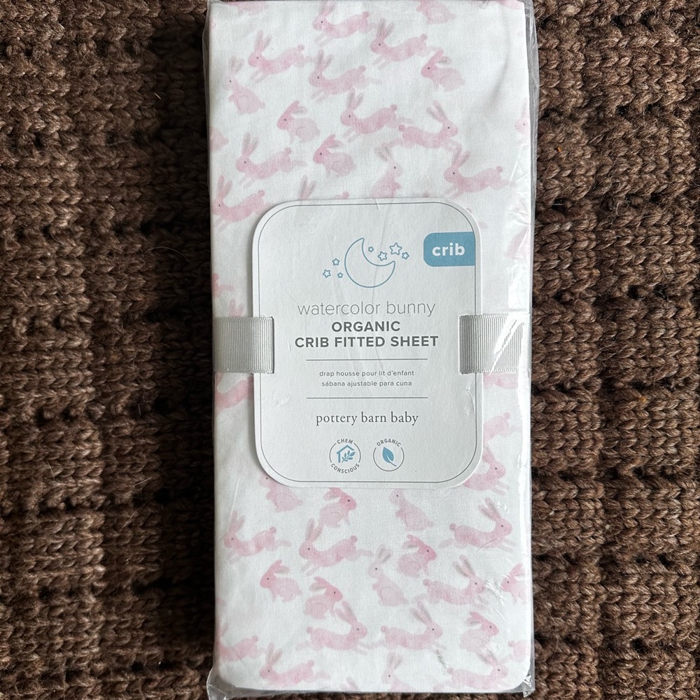 Pottery barn, baby organic crib sheet NWT
